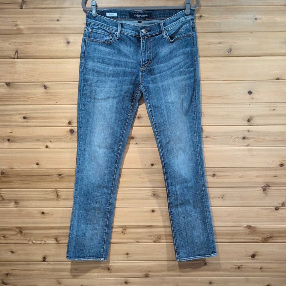 Driftwood Audrey‎ Straight Leg Jeans Medium Wash Blue Denim Size 29